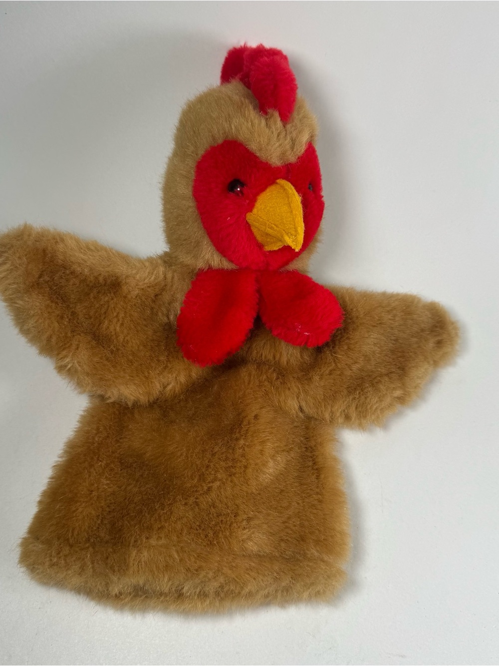 Dakin Vintage Plush Chicken Turkey Hand Puppet 1981 Brown Red 11" Stuffed Toy